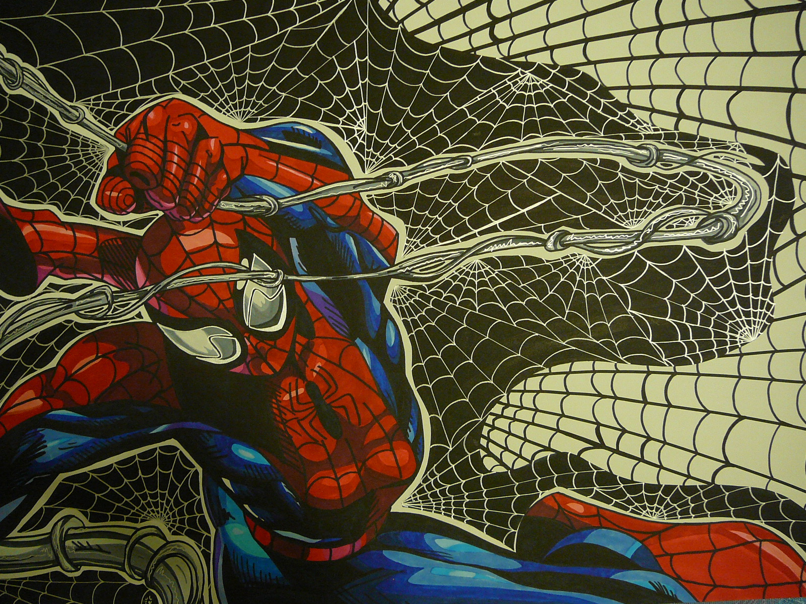 Swinging Spiderman by melanieb1089