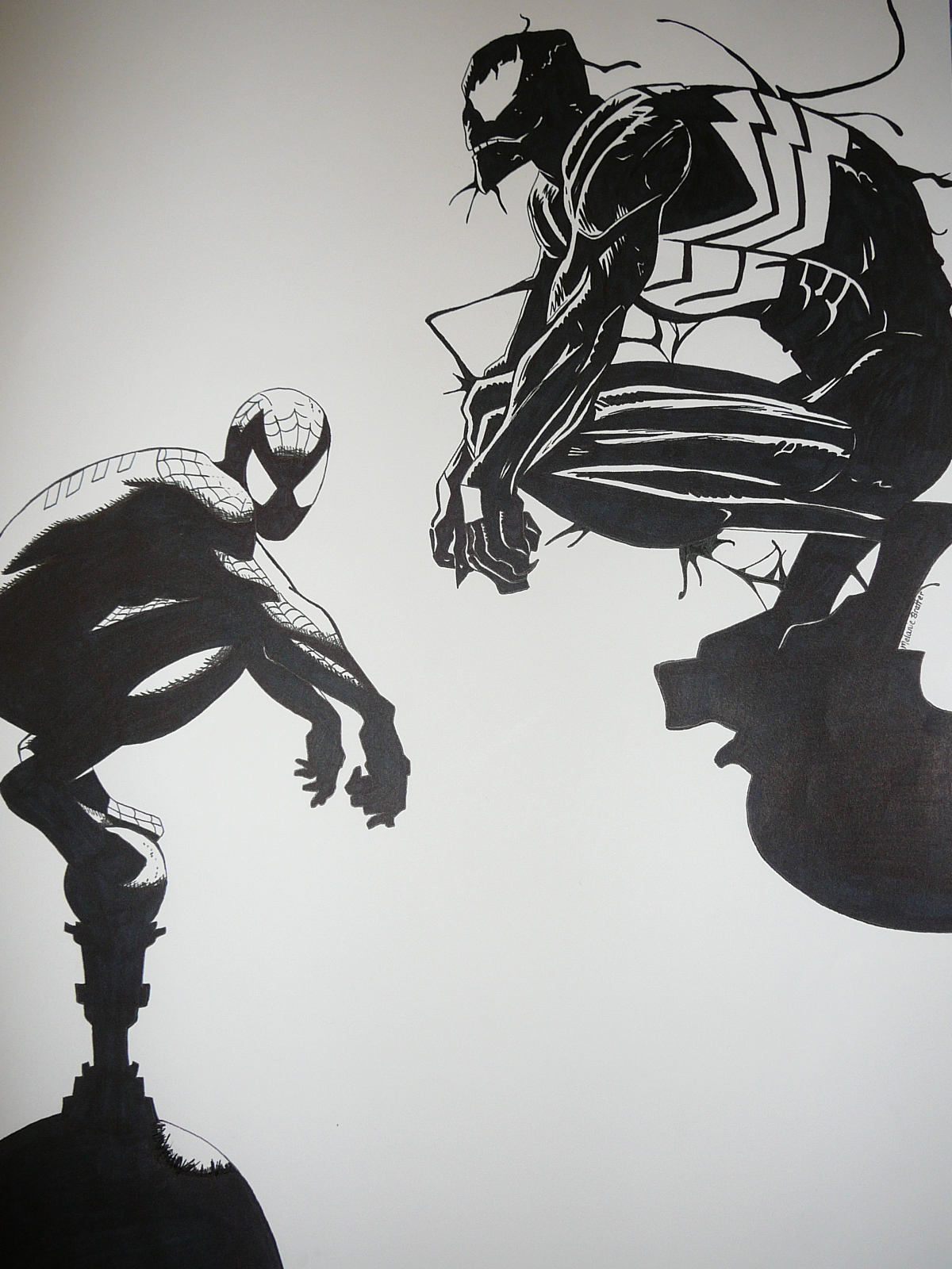 Spiderman and Venom by melanieb1089