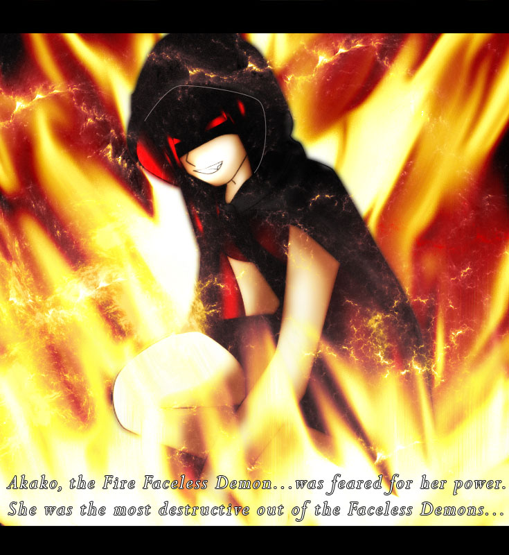 Akako the Fire Faceless Demon by melina678