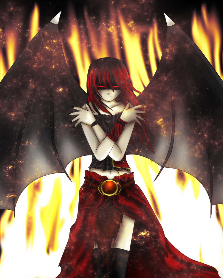 The Faceless Demon of Fire by melina678