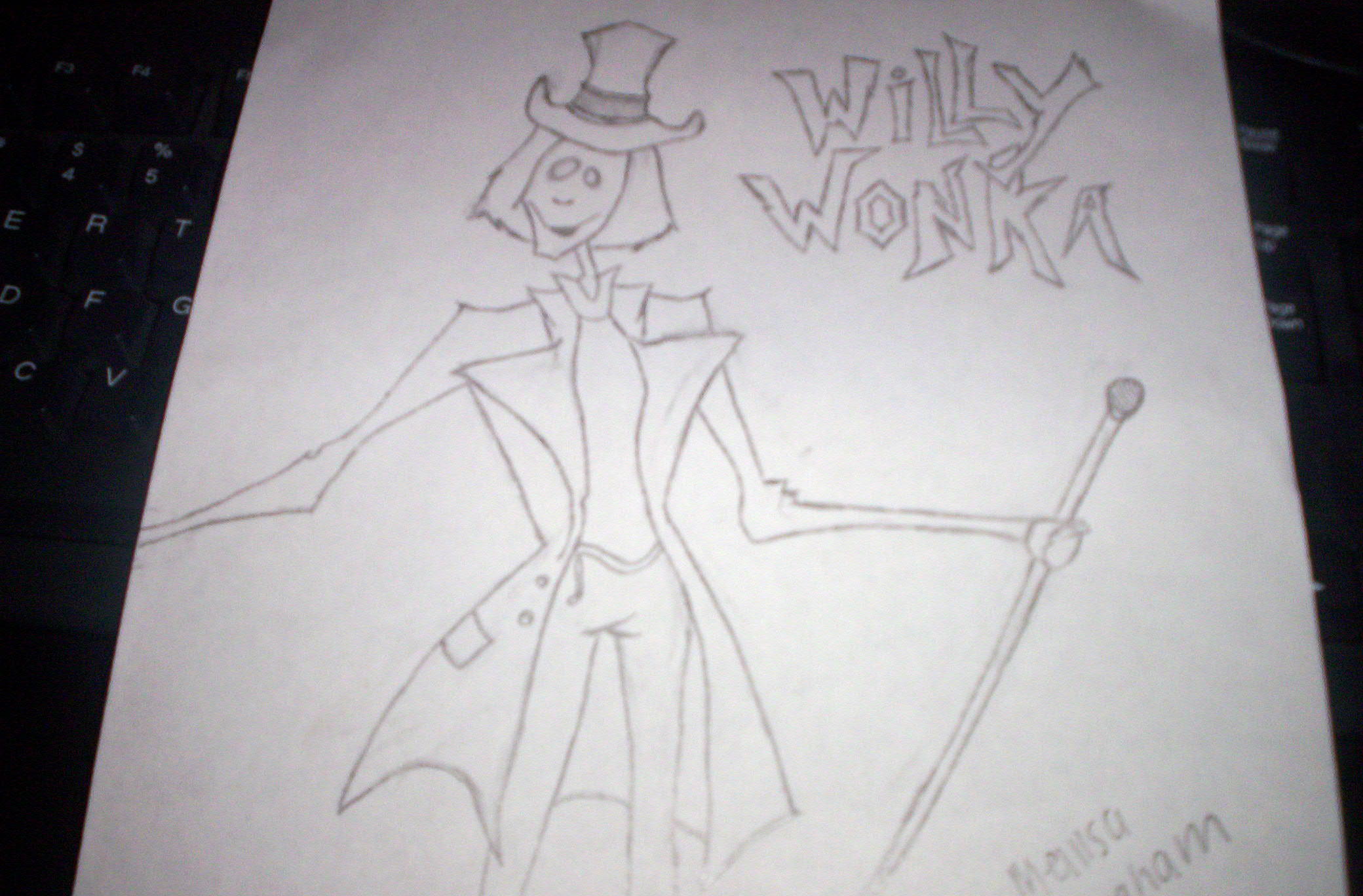 johnny depp as willy wonka by mellisagraham