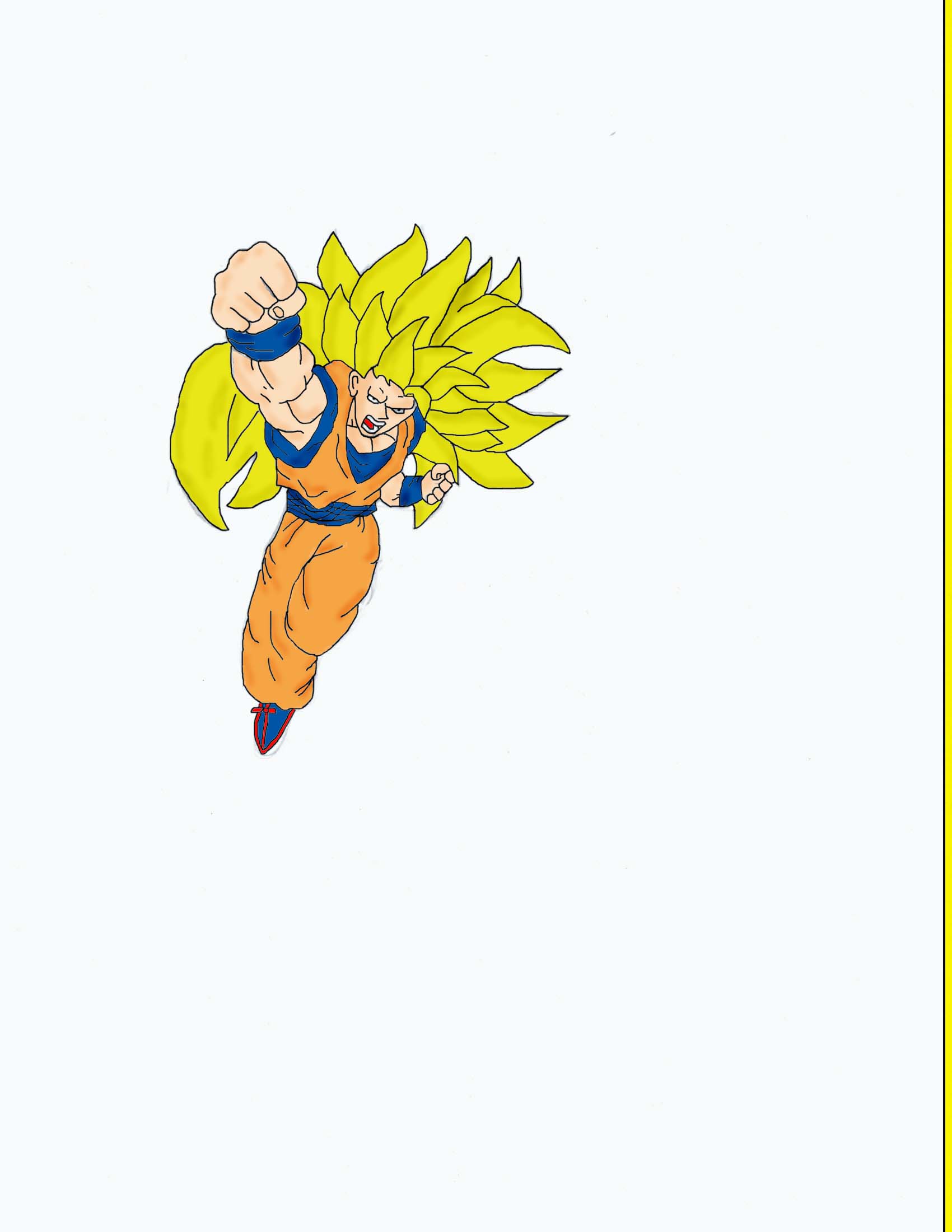 Finished!!..Goku Super Saiyan piccy ^^ by mello