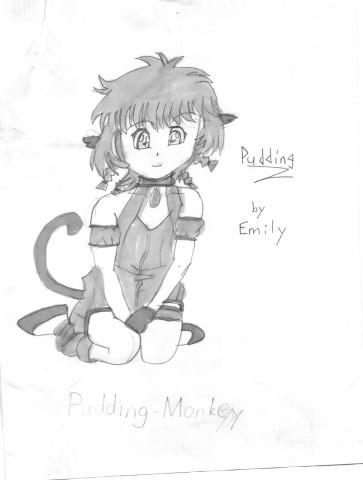 First Drawing of Pudding by mermiadgir