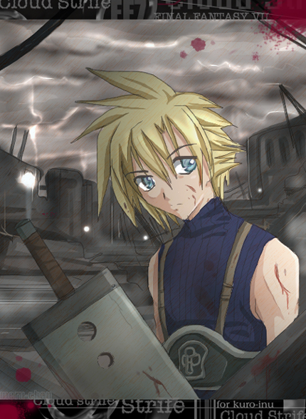 *Cloud Strife: tainted red* by meruchan