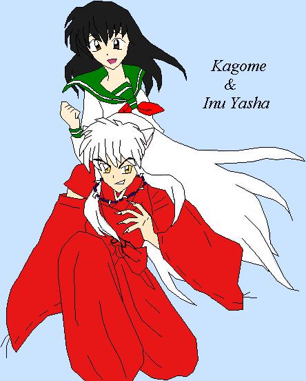 Kagome and Inu Yasha - Colored(Shiriko's!) by merusan