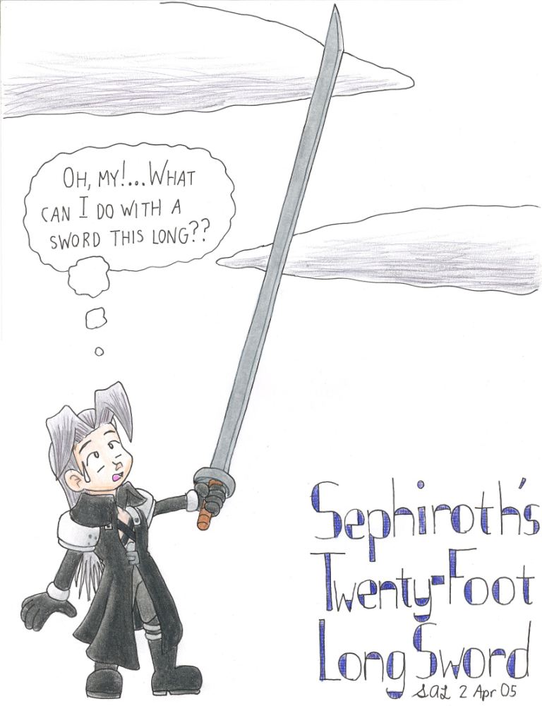 Sephiroth's 20ft Long Sword by meteorsummoner88