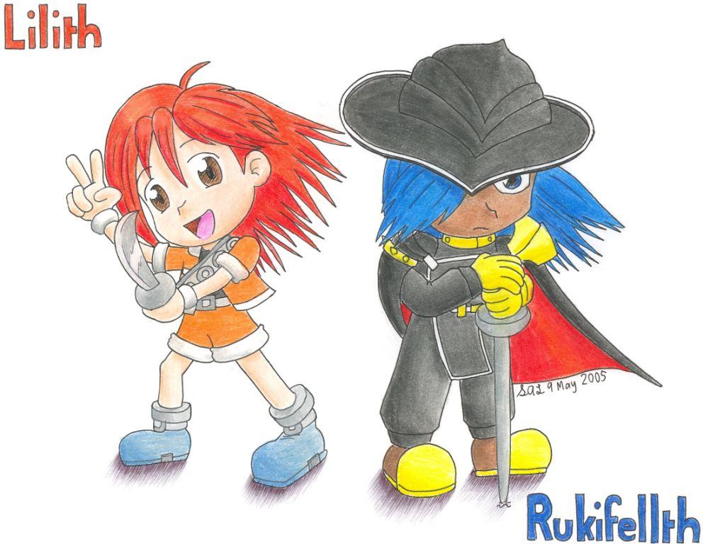 Bomberman - Lilith & Rukifellth by meteorsummoner88