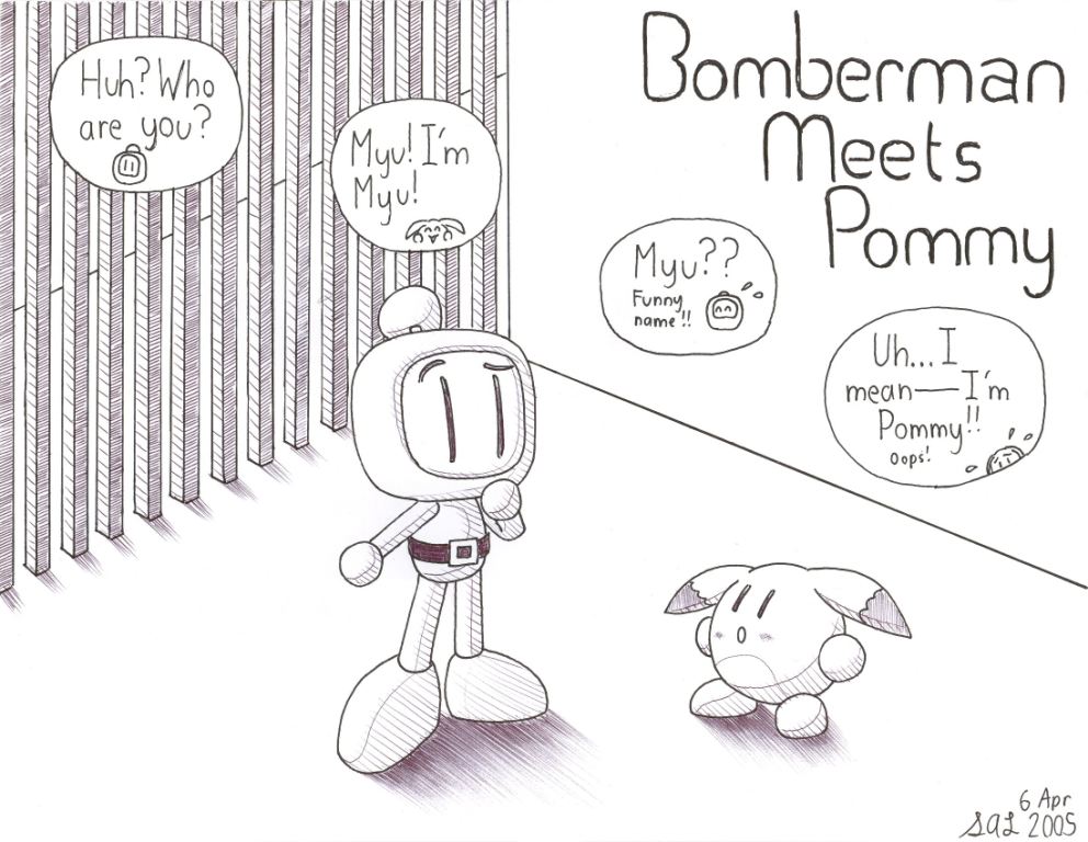 Bomberman Meets Pommy by meteorsummoner88