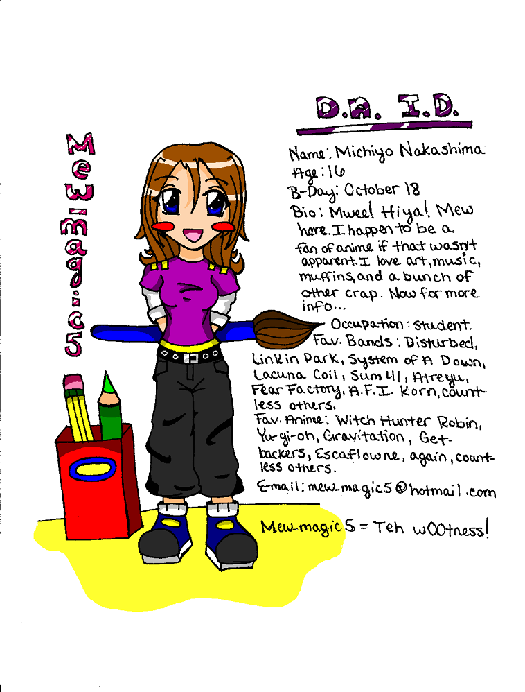 My DA ID by mewmagic5