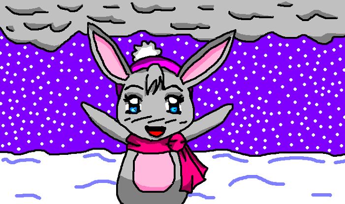 Snow bunny! by mewmagic5