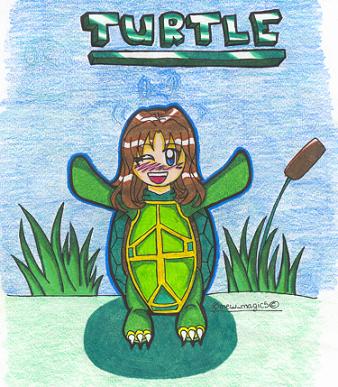 Me as a TURTLE! XD by mewmagic5