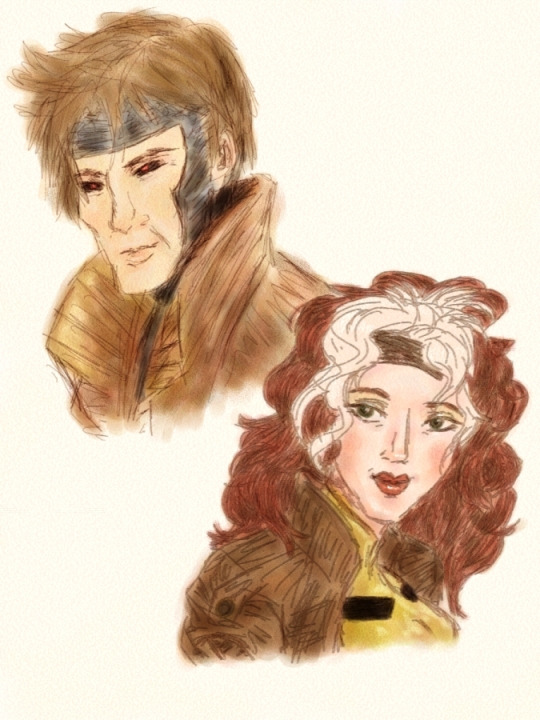 Gambit/Rogue by midnightoasis