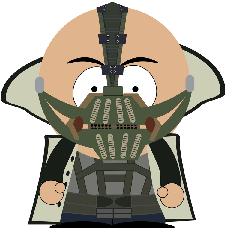 Bane from the Dark Knight South Park style by mikebelgrave