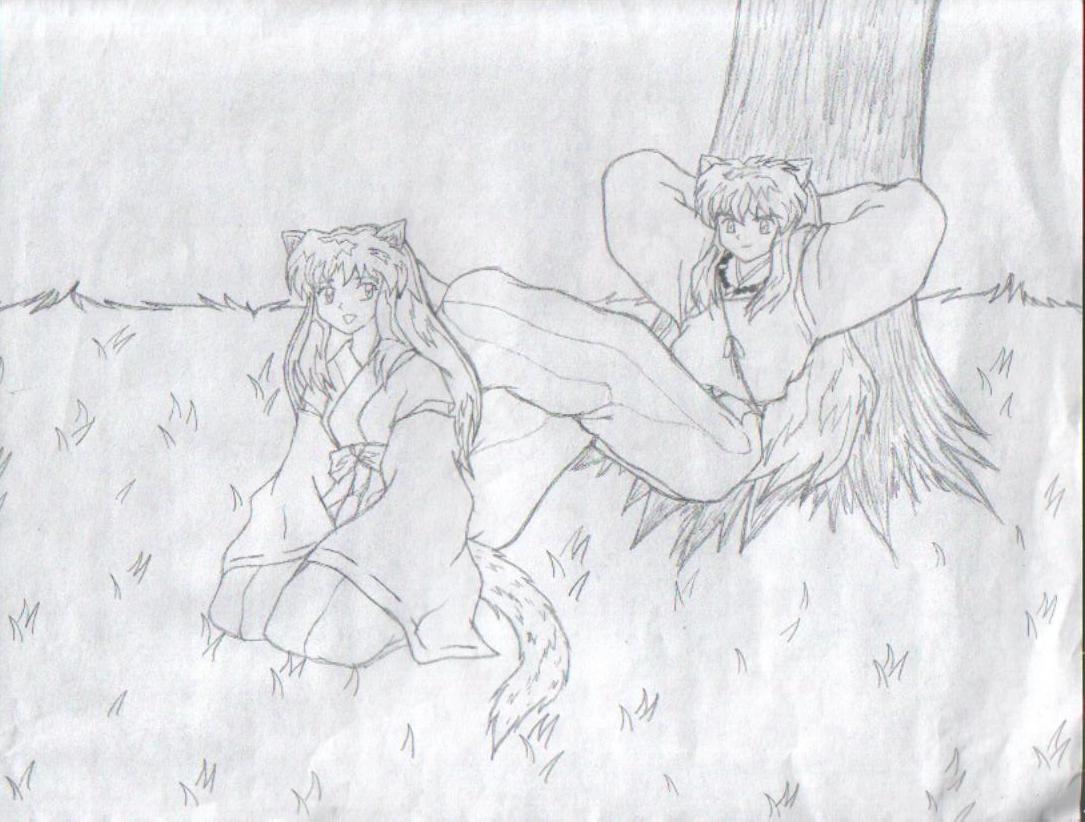 Inuyasha is picking on Mikita. by mikita_inugirl