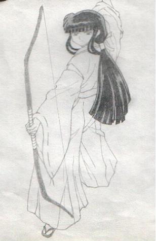 Kikyou and her arrow by mikita_inugirl