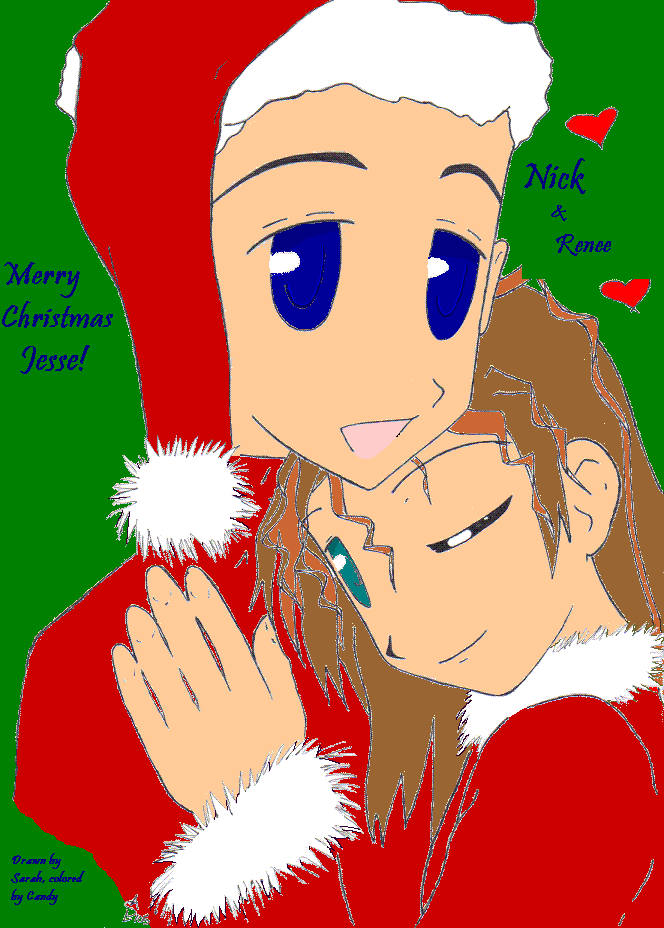 Merry Christmas Sarah! (colored for liedetector16) by mikita_inugirl