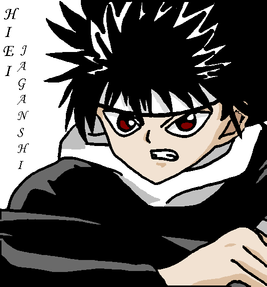 Hiei Attacking (colored) by mikita_inugirl