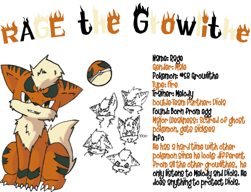 Rage the Growlithe by miknart