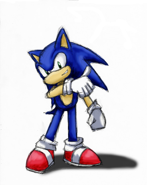 Sonic (Request for Shadowpiplup) by miknart