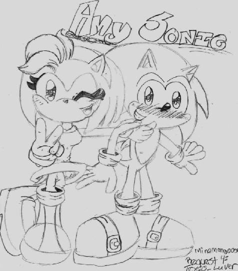 Sonic and Amy request for Texas_luver by minamongoose