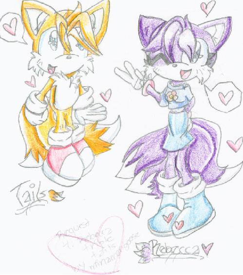 Rebeca and Tails for rebecca triple tails by minamongoose