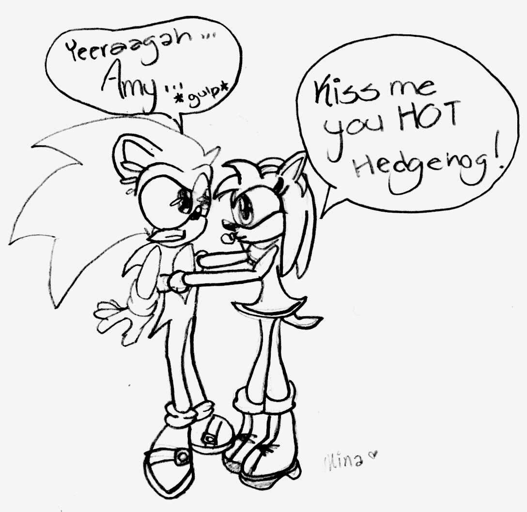 Amy.... and sonic - Request by minamongoose