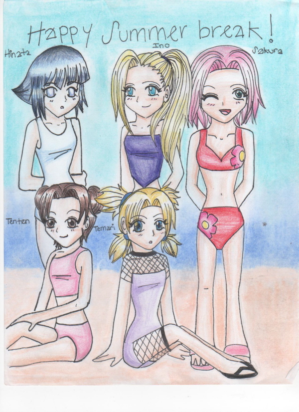 The Girls of Naruto Summer by minamongoose