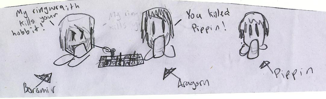 Chess: Aragorn v Boromir by mippingirl