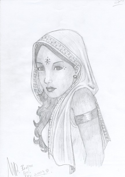 Indian girl by miriamartist