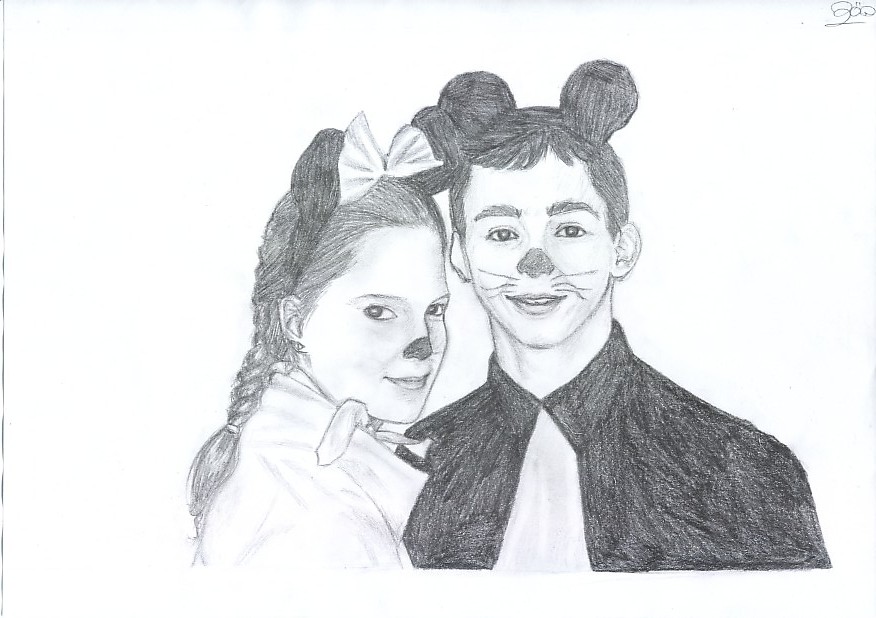 Mickey and Minnie Mouse by miriamartist