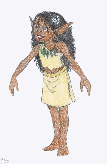 African elf girl by miriamartist