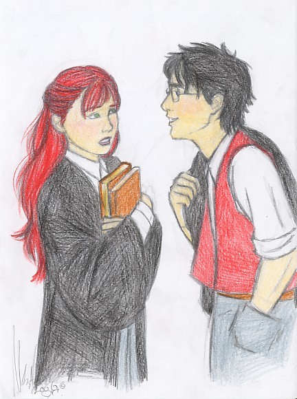 Lily Evans & James Potter by miriamartist