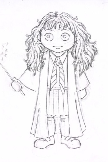 chibi Hermione by miriamartist