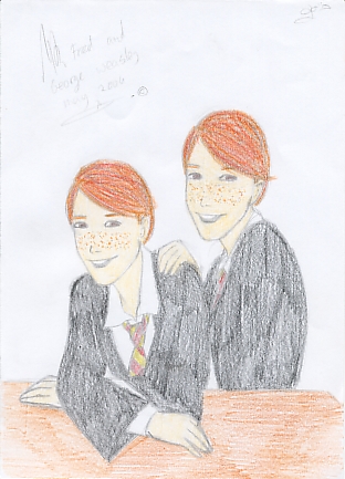 Fred and George Weasley by miriamartist