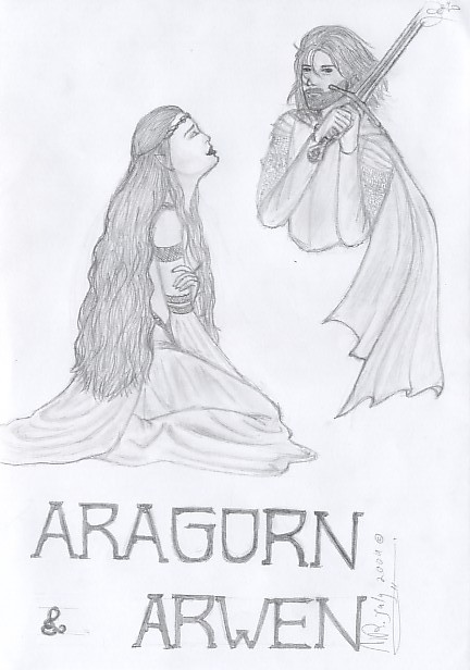 Aragorn & Arwen by miriamartist