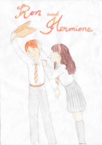 Ron & Hermione by miriamartist