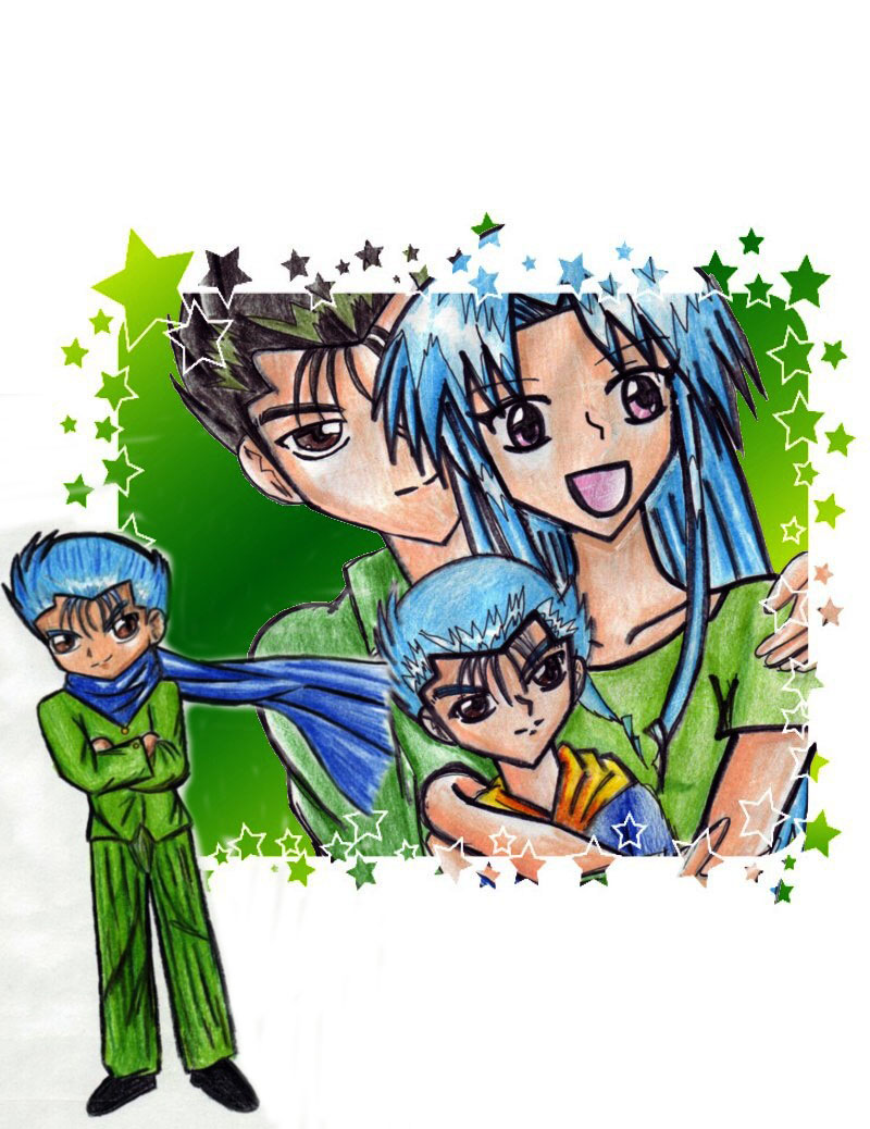 Yusuke and Botan's kid by misagoni