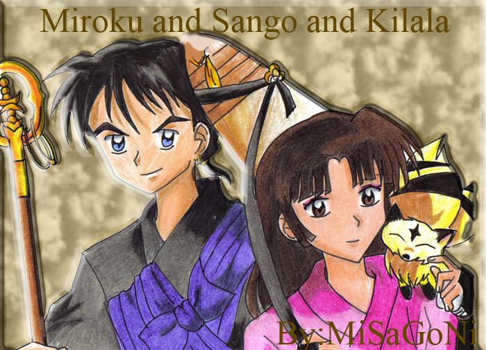 A color version of Miroku and Sango+Kilala by misagoni