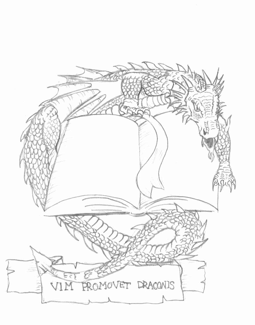 Dragon w/ Book by missFangirl3432whee