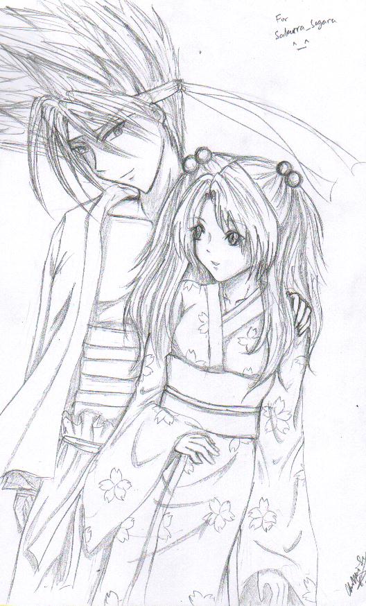 Requested Art: Sano and Sakura for Sakura_Sagara by moggy