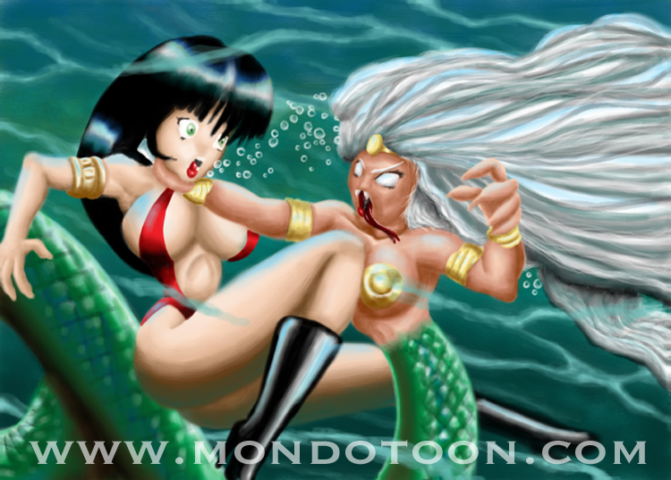 Vampirella and the Serpent by mondotoon
