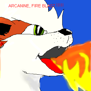 Arcanine, FIRE BLAST!!! by moon_howler