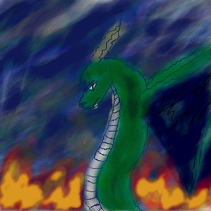 Watercolor Dragon by moon_howler