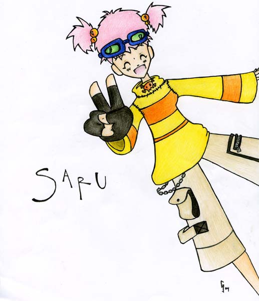 colored saru ^_____^ by moonstruck_fiend