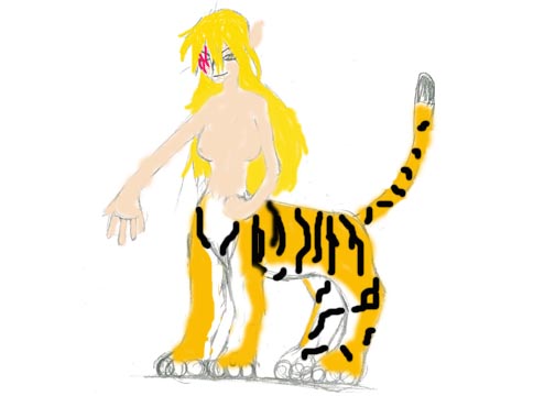 tiger person thing.....COLORED!! by morganry_sirius