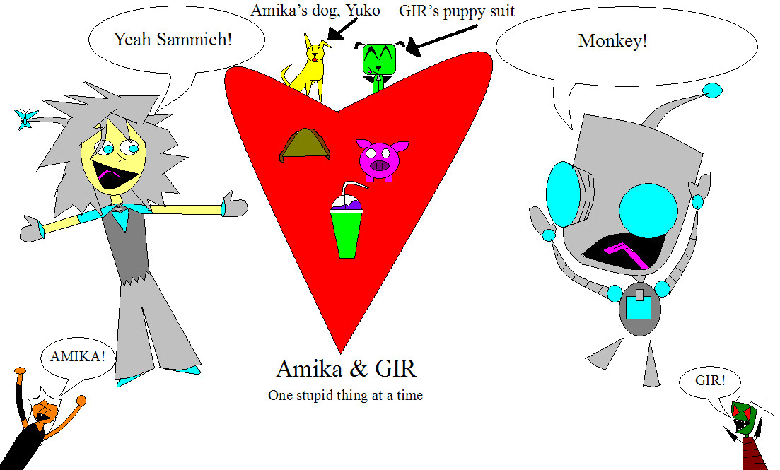 Amika and GIR by mrfipp