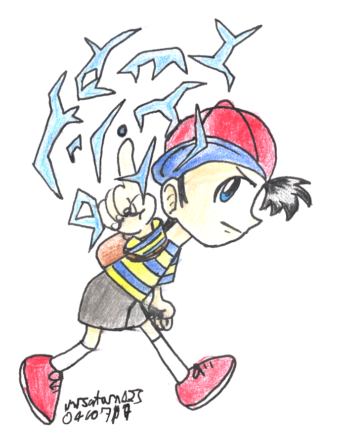 Ness the PSI Master (redone =D) by mrsaturn123