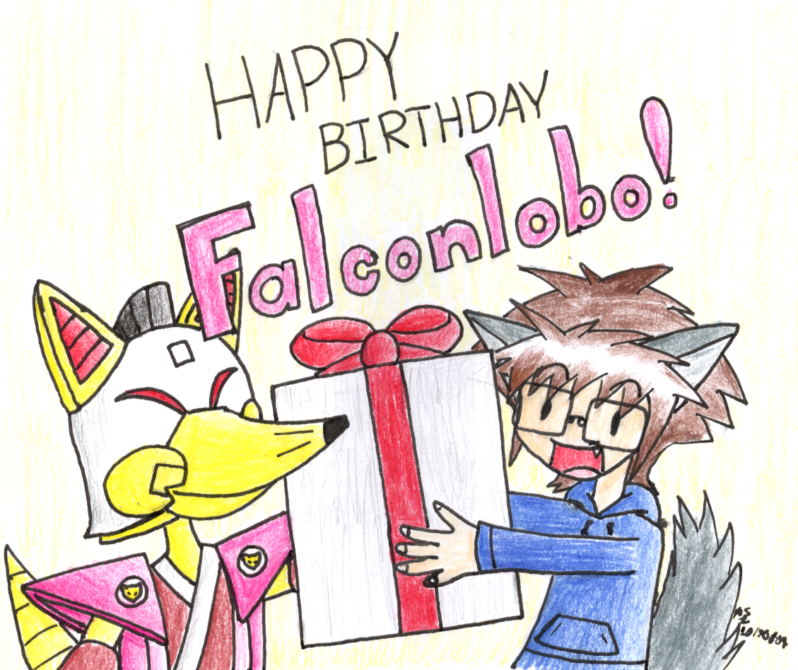 Happy (late) Birthday Falconlobo by mrsaturn123
