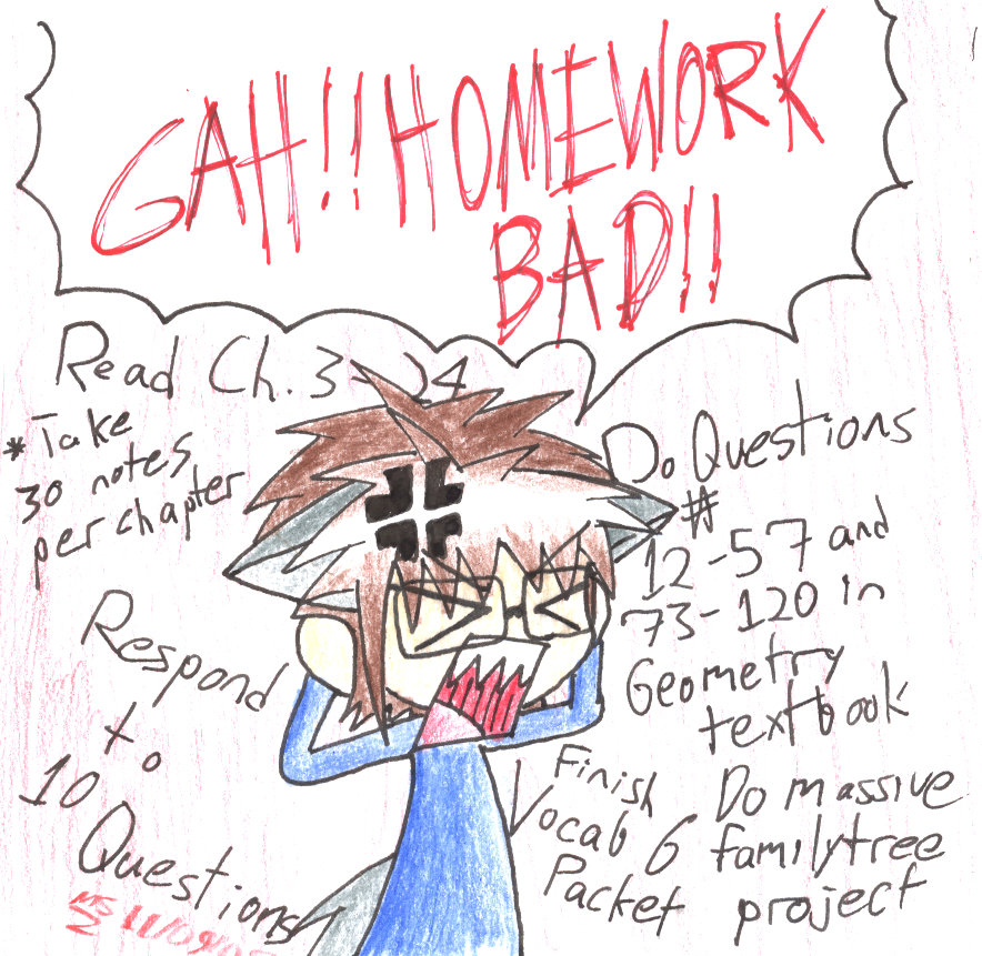 Homework Bad for Saturn by mrsaturn123