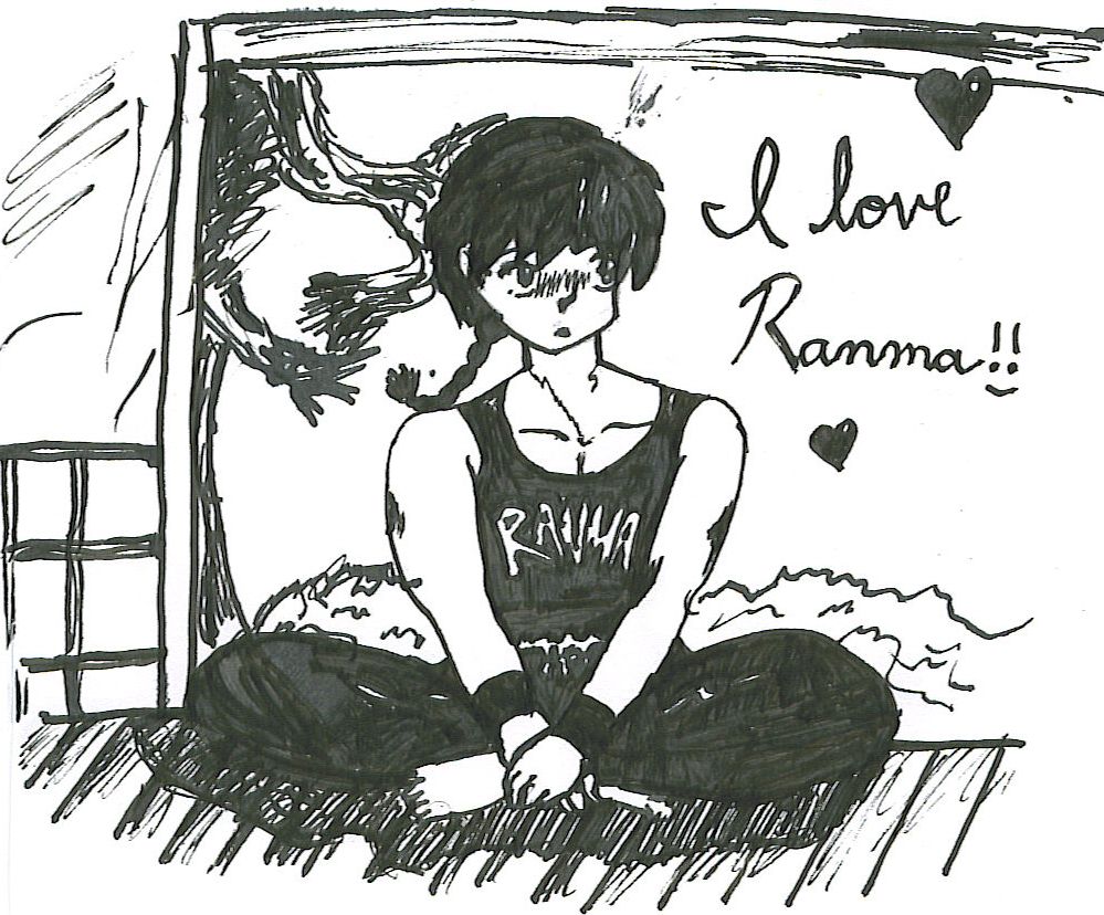 Ranma (cute) sitting by ms_s0lidsnake
